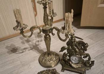 Świecznik, zegar, popielniczka