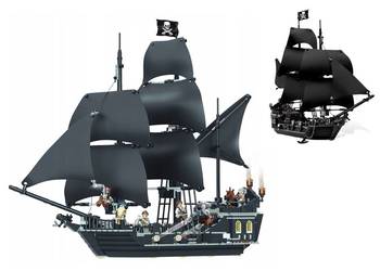 Okręt statek CZARNA PERŁA Piraci z Karaibów 6-figurek 804-elem 53cm wielki