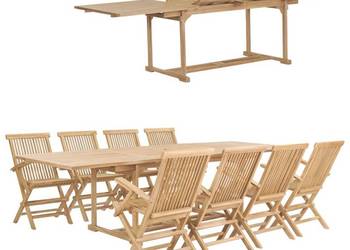 vidaXL 9-cz. zestaw mebli do ogrodu, 180-280x100x75 cm(SKU:44680)