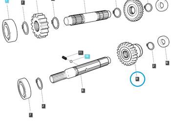 Koło zębate napędu 4WD / 23T / TRG288 / LS Tractor 40228113