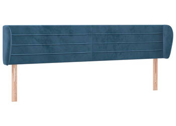Zagłówek uszak ciemnoniebieski 203x23x78/88 cm aksamitny WM-3117354