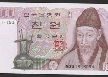 KOREA POŁUDNIOWA 1000 WON 1983 - STAN BANKOWY UNC