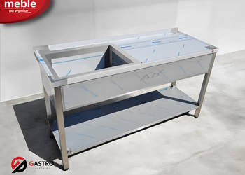 Stół ze zlewem oraz półką 1-kom  1600x600x850 mm