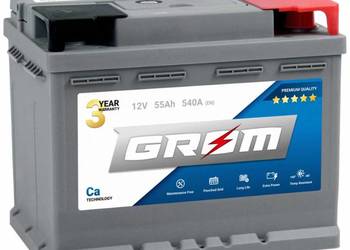Akumulator Grom Premium 55Ah 540A DARMOWA WYMIANA
