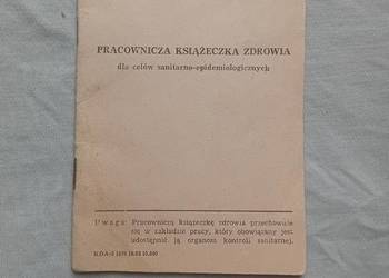 Pracownicza ksiażeczka zdrowia,  pracownik krawiectwo. 1990 r.