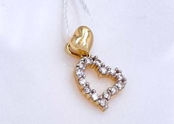 WYPRZEDAŻ !-25% Wisiorek Złoty 585 Serce z kamieniami Z-1127 WYPRZEDAŻ !-25% Wisiorek Złoty 585 Serce z kamieniami Z-1127