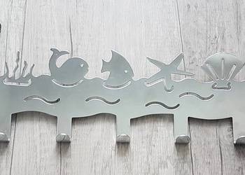 Wieszak na drzwi stalowy chrom 5 haczyków