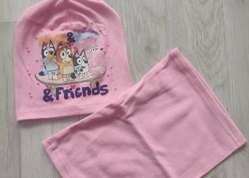 Czapka Wiosenna Bluey Bingo z szalikiem typu komin