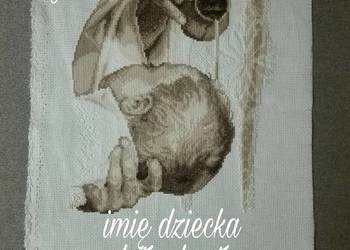 pamiątka chrzest metryczka haft