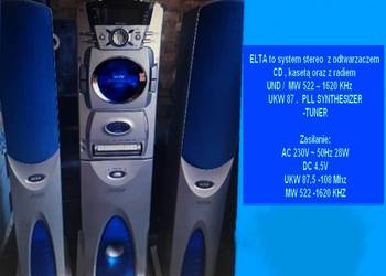 ELTA stereo 2460 odtwarzaczem.kaseta oraz radio