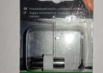 Wtyki koncentryczne dwustronny skręcany,metalowy