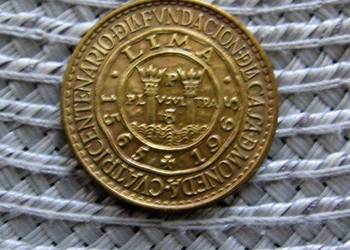Peru 1/2 Sol 1965r - 400 Lat Mennicy w Limie