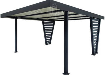 Carport V PREMIUM 4x5m Wypełnienie panelami Wiata samochodowa ID1191