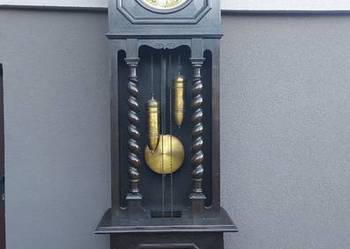 134 Stary zegar podłogowy Kienzle styl gdański 230cm stojący film gongu