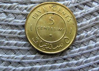 Somalia 5 Centasimi 1967r