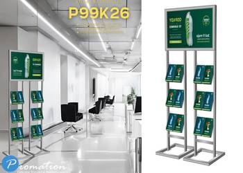 Stojak dwu-segmentowy na ulotki i plakat A2