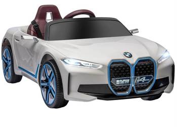 Auto BMW I4 akumulatorowe dla dzieci białe wysoka jakość