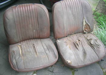 Fotel prawy lewy kanapa oparcie zagłówek brązowe fiat 125p