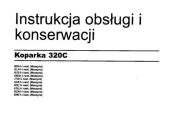 Instrukcja obsługi DTR CATERPILLAR 320C