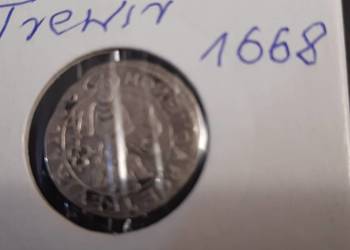 moneta srebrna Biskupstwa Trewir z 1668r
