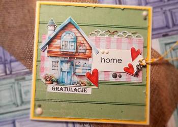 Kartka na parapetówkę handmade personalizowana