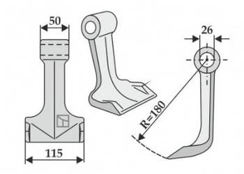 Nóż bijakowy młotkowy oryginał
