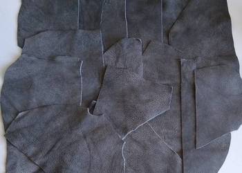 Skóra (438 g) Naturalna Włoska Szary Postarzana średnie i małe kawałki