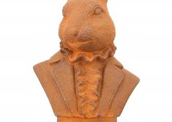 Popiersie Królika w Garniturze - Królik Zając - Figura Rzeźba z Żeliwa