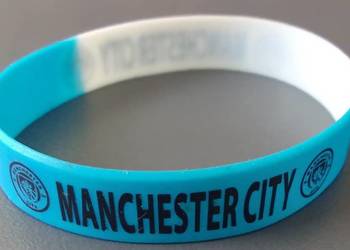 MANCHESTER CITY Opaska silikon Gadżet kibica Oryginalna bransoletka gumowa