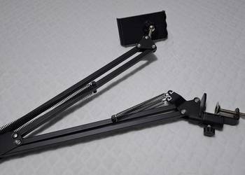 Uchwyt, statyw, wysięgnik biurkowy na telefon, 12-17cm, 70cm