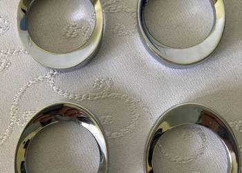 Serwetniki Chromowane Eleganckie 4szt Obrączki Dekoracyjne i Ozdobne
