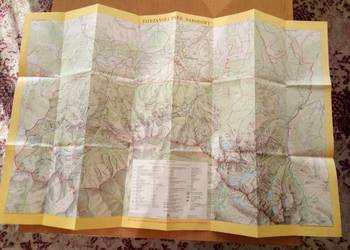 Mapa turystyczna Tatrzańskiego Parku Narodowego lata 70-te P