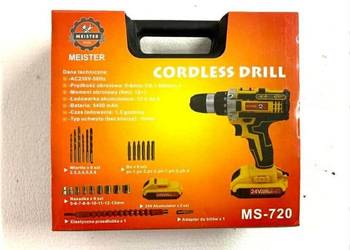 159 zł   Wkrętarko wiertarka akumulatorowa Meister