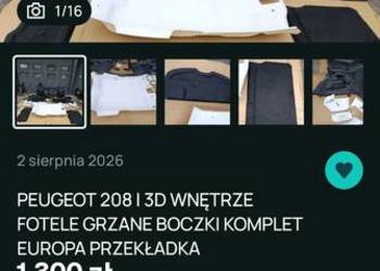 PEUGEOT 208 I LIFT FOTELE KOMPLET PRZEDNIE KANAPA EUROPA