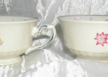 filiżanki vintage bez spodków porcelana ecru_Dd