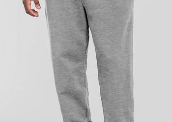 FRUIT of the LOOM Spodnie dresowe męskie ściągacz Iconic Premium szare