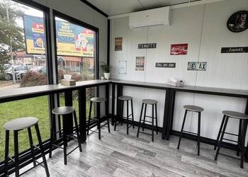 Hokery + stoliki , 3 zestawy gastro