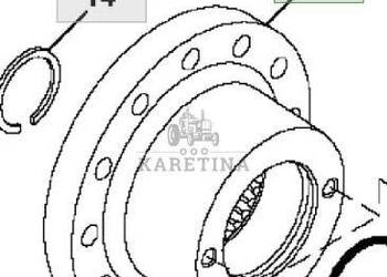 John Deere 8120 8220 8320 Piasta Wału Wyjściowego R163990