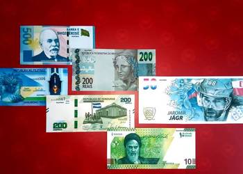 135 - Reprodukcja (kopia) Banknoty Świata-07 - 6 szt. (skala 1:1)