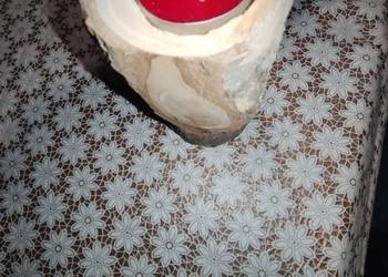 Świecznik drewniany wysoki średni