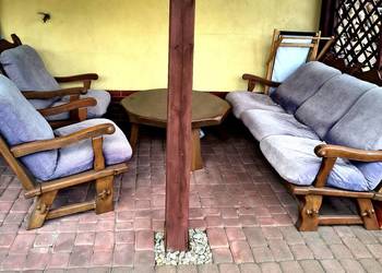 Komplet wypoczynkowy dębowy Okazja