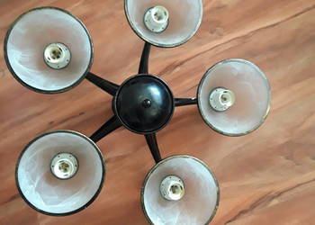 Żyrandol metalowy pięć ramion