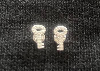 Kolczyki kluczyki cyrkonie srebro 925