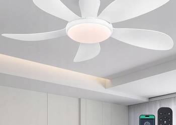 Surtime Płaski wentylator sufitowy 122 cm ze światłem i pilotem zda Używany