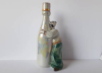 Iryzowana karafka / butelka Kozak, Połonne, porcelana