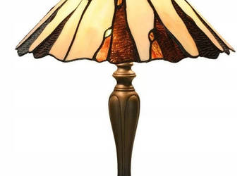 Śliczna LAMPA WITRAŻOWA TIFFANY Ø 36 x 53cm, Piękne Kolory, Wro