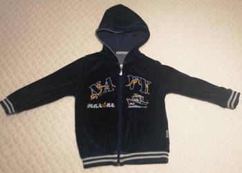 Bluza rozpinana z kapturem, długi rękaw, MK, 98, Navy Odzież
