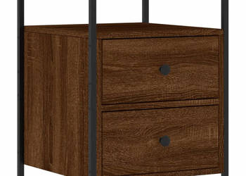 Szafka nocna brązowy dąb 44x45x60 cm materiał drewnopochodny WM-826011