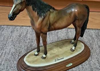 ANTYK Figurka Rzeźba Koń G. Armani Capodimonte Włochy