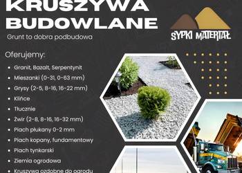Kruszywo, Piach, Żwir, Ziemia, Wywozy urobku, Granit, Tłuczeń, Kliniec